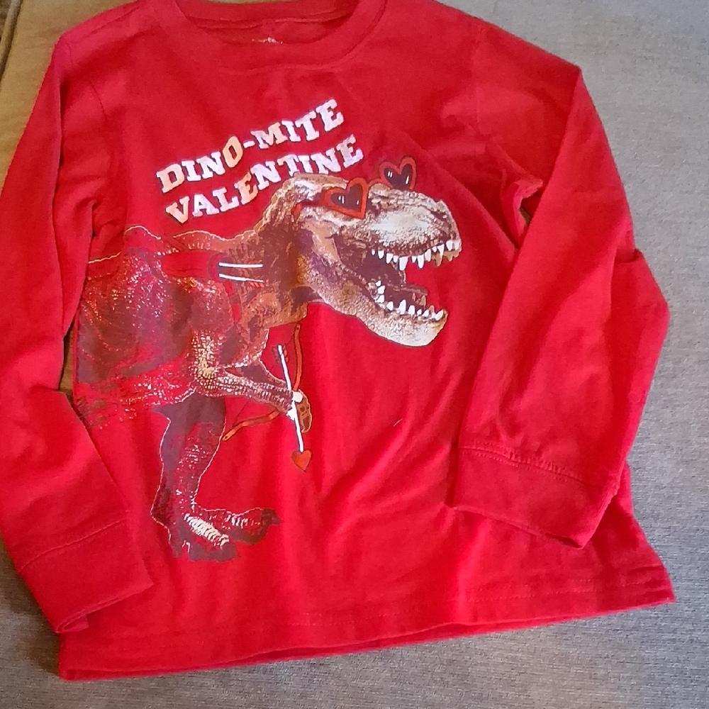 Dino-Mite Valentine Red Kids Shirt